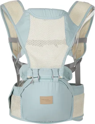 Produktbild von 9-in-1 Atmungsaktive Babytrage mit Hueftsitz, Lordosenstuetze, Taillenhocker fuer 3šC36 Monate alte Neugeborene, Kleinkinder, Baby-Rucksacktrage