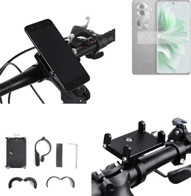 Produktbild von K-S-Trade Handyhalterung für das Fahrrad kompatibel mit Oppo Reno11 Pro Halter Lenkstange Fahrradhalterung Motorrad Bike Mount Befestigung Smartphone