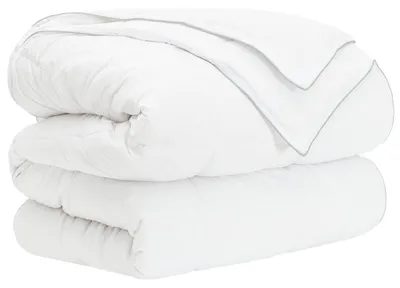 Image de vidaXL Couette toutes saisons blanche 155 x 200 cm en fibre de bambou