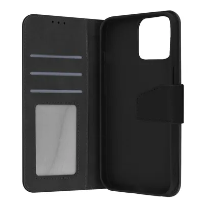 Immagine prodotto di Avizar, custodia flip in pelle di vacchetta premium per Apple iPhone 13 Pro Max, nero