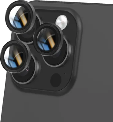 Zdjęcie produktu dla Avizar, Odporna folia na aparat do Apple iPhone 16 Pro odporna na zarysowania, czarna