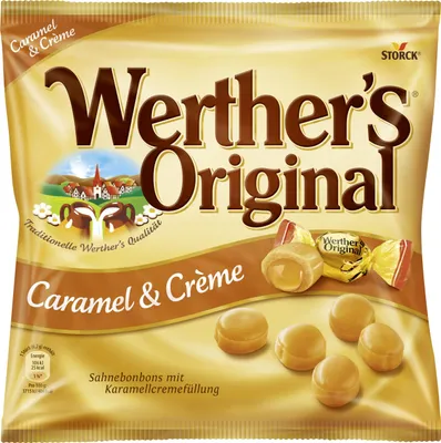 Produktbild von Storck Werthers Original Karamell und Creme Bonbons in der Tüte 225g