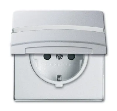 Produktbild von Busch-Jaeger 2064-0-0300, CEE 7/3, 2P+E, Silber, IP44, 250 V, 16 A