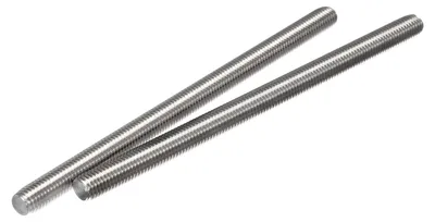 2 Vollgewindestangen M12x200 mm, 304 Edelstahl, Rechtsgewinde