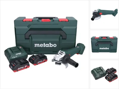 Obrázek produktu pro Metabo W 18 7-125 Akumulátorová úhlová bruska 18 V 125 mm + 2x akumulátor 4,0 Ah + nabíječka + metaBOX