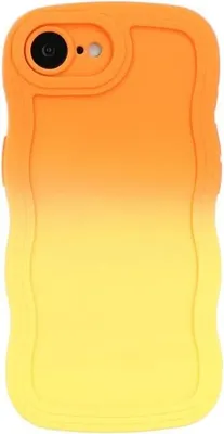 Image de Étui pour Apple iPhone 17e/16e - Coque arrière en silicone Phonesta Wavy Gradient - Orange/Jaune