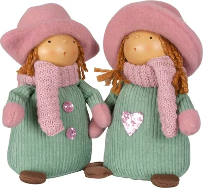 Produktbild von Dekofigur Pärchen 18cm Pärchen, 2er Set Dekofigur Weihnachten