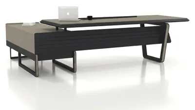 Immagine prodotto di Scrivania da ufficio elegante, in legno e metallo, design moderno