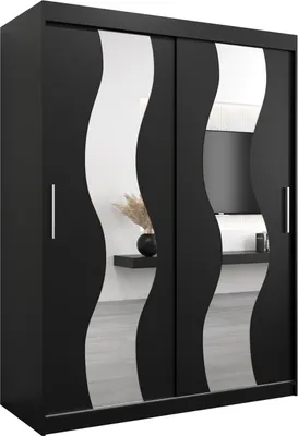 Produktbild von Kleiderschrank, Schiebetürenschrank Schlafzimmer, Schrank mit Spiegel SEWILLA 150 cm