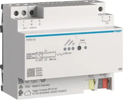 Obrázek produktu pro KNX Napájecí zdroj pro sběrnicový systém 1280mA TYFS110
