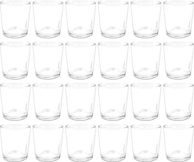 BigDean Teelichtgläser 24er Set Trichterform 7 x 5,5 cm  (HxØ)  Glas klar für Tischdeko, Hochzeitsdeko, Partydeko, Desserts