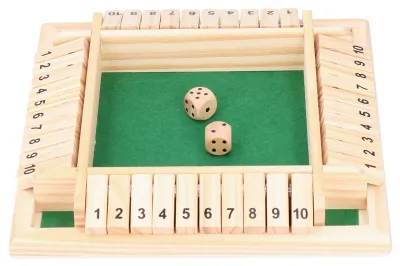 Produktbild von Holz-Zahlenbrett, Würfelspiel-Set, Spielzeug für 4 Personen, KTV, Kneipe, Bar, Partyzubehör, Requisite, Grün
