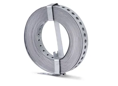 Image de Alberts 334239 Bande perforée, avec ou sans cassette de déroulement, galvanisée sendzimir, largeur 20 mm, longueur 10 m