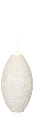 Produktbild von LED-Solarlaterne - 23 x 38 cm - Weiß - Kunststoff