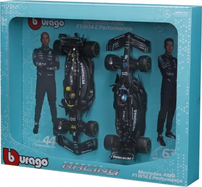 Image de Mercedes AMG W14 Hamilton Russell Ensemble de voitures de course F1 1:24 BBURAGO 18-28062