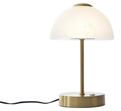 Produktbild von Design Tischleuchte Gold mit Opalglas inkl LED Dimmbar Joya