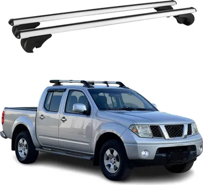Image de Barres de toit Transversales pour Nissan Navara 2005-2014 Aluminium Argent