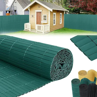 Obrázok produktu pre PVC clona na ochranu súkromia – clona na ochranu súkromia – sieťovina na balkón – veterná clona – clona na záhradu – zelená – 10 x 1,8 metra
