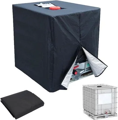 Produktbild von Famanu IBC-Behälterabdeckung 1000L 420D UV-beständige Schutzhülle schwarz