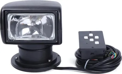 Obrázek produktu pro Dálkově ovládaný reflektor pro lodě a auta – 12V LED reflektor – otočný o 360° – 2500 lm, 100 W – 3200 K, teplá bílá – černý
