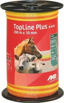 Obrázok produktu pre Kerbl Band Top Line Plus 200m, 10mm, 4x0.30TriCond, gelb/orange