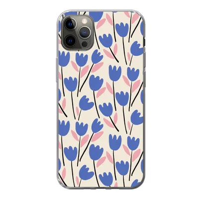 Produktbild von MuchoWow® Handyhülle Schutzhülle Hülle für iPhone 12 Pro Max Blume - Muster - Tulpe Silikon Softcase Handy Hülle - Hartschale