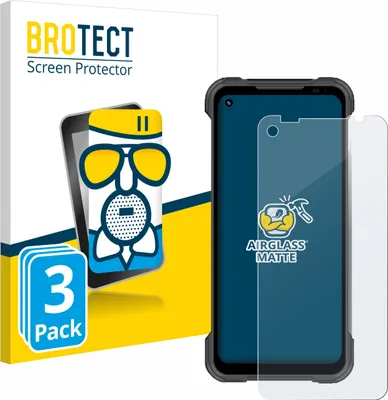 Produktbild von 3x BROTECT Entspiegelungs Schutzglas für Doogee S97 Pro Schutzfolie Panzer Folie Glas Display Schutz matt