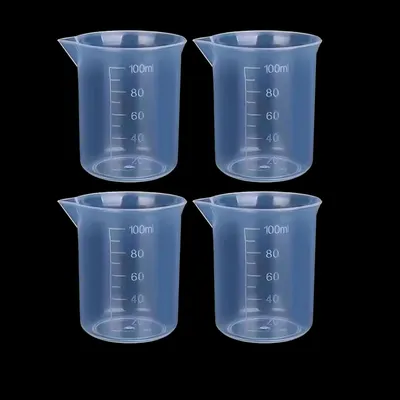 Messbecher 4er-Pack 100 ml transparent Kunststoff