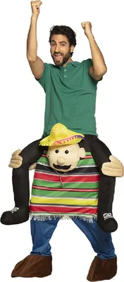 Produktbild von B88114-L-XL bunt Damen Herren Poncho CARRY ME Huckepack trag mich Kostüm Gr.L-XL