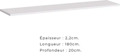 Image de Étagère murale SWITCH – 180 cm blanc mat