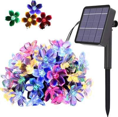 Obrázok produktu pre KIK KX4969_1 Solárna dekoračná reťaz 50 LED kvety