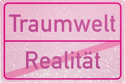 Produktbild von Blechschild Realität / Traumwelt