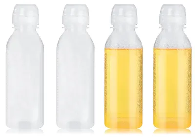 4 Knijpflaschen 500 ml aus Kunststoff mit Deckel