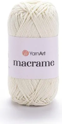 Produktbild von YarnArt Makramee Garn 1,5 mm – Farbe 137 Vanille | Strapazierfähig & weich | Ideal für Deko, Taschen & Wandbehang - 90g