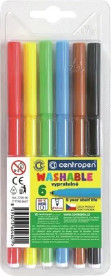 Image de Marqueur Centropen 7790, lavable, set de 6