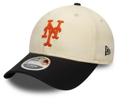 Productafbeelding van New Era 9FORTY pet MLB New York Mets, zijscript, lichtbeige/zwart