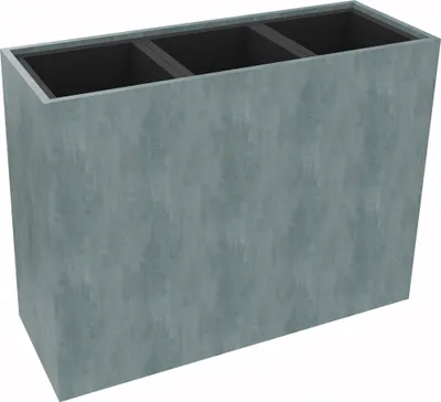 Produktbild von Pflanzgefäß 3er hoch B1062xT380H800mm Beton