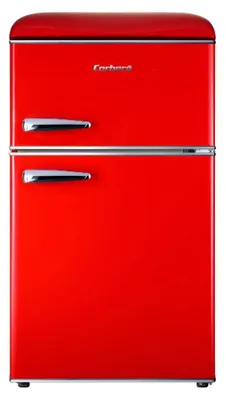 Retro-Kühlschrank 86 l + 26 l Gefrierfach, rot, manuelles Abtauen