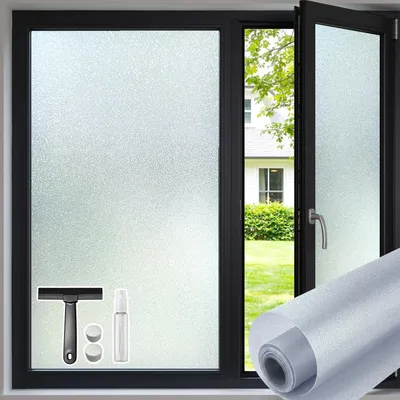 Imagen del producto de Película adhesiva para ventanas, con protección UV, de 44 x 150 cm, ideal para oficinas y baños