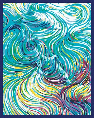Obrázok produktu pre Zuty - Maľovanie podľa čísel - VLNY, 40x50 cm, vypnuté plátno na rám
