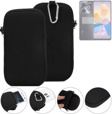 Produktbild von K-S-Trade Neopren-Hülle Handyhülle kompatibel mit Infinix Hot 40 Schutzhülle Neoprenhülle Sleeve Schutz-Hülle Gürtel Tasche Case Holster