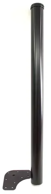 Image de Emuca 2037414 Pied de table Ø 60 x 870 mm en acier laqué noir, 1 pièce