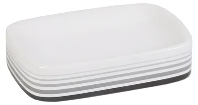Image de Villa Wesco Porte-savon en céramique / acier inoxydable Porte-savon blanc nouveau