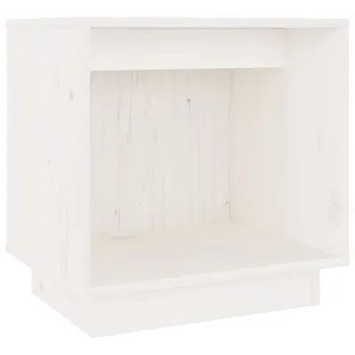 Produktbild von Nachttisch Weiß 40x30x40 cm Massivholz Kiefer