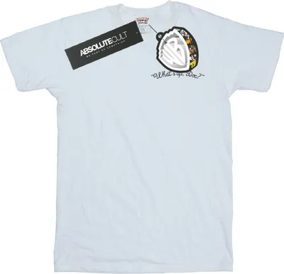 Image de T-shirt Looney Tunes « What's Up Doc » pour homme BI34605 (M) (blanc)
