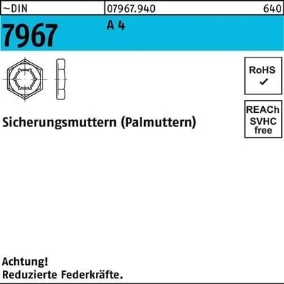 Produktbild von Reyher  Sicherungsmuttern DIN 7967 A 4 M 30 A 4 (10 Stück)