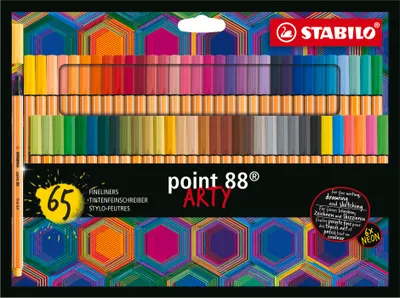 Produktbild von STABILO Fineliner - point 88 - ARTY - 65er Pack - 65 verschiedene Farben