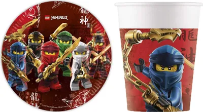 Produktbild von 16-tlg. Set Kindergeburtstag Party Feier Fete Deko Motto Lego Ninjago