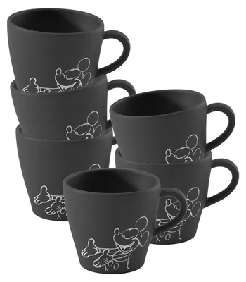 Immagine prodotto di Villeroy & Boch Manufacture Rock - Tazza da caffè Mickey Mouse 160 ml, set da 6