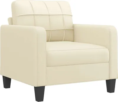 Produktbild von vidaXL Sessel Creme 60 cm Kunstleder